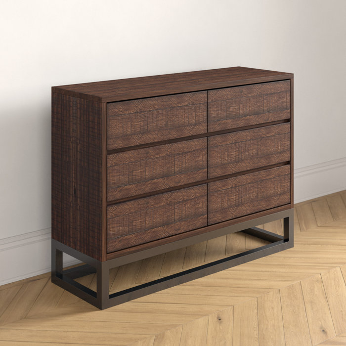 Mercury Row® Joshua 6 Drawer 48" W Double Dresser & Reviews Wayfair